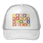 Naughty Alphabets hat - choose color