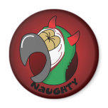 Naughty and Nice Severe Macaw magnets