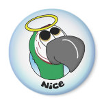 Naughty and Nice Severe Macaw magnets