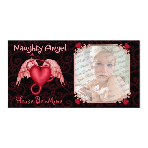Naughty Angel Customized Photo Card