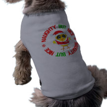 Naughty But Nice Christmas Chick Dog Shirt