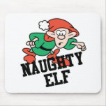 Naughty Christmas Elf Mouse Mat