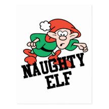 Naughty Christmas Elf Postcard