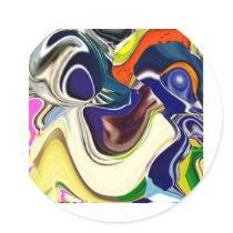 Naughty Girl Round Sticker