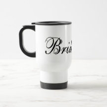 Naughty Grunge Script - Bride Black Mug