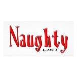 Naughty List photo cards