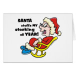 Naughty Mrs. Claus Christmas Greeting Card