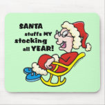 Naughty Mrs. Claus Christmas mousepads