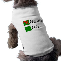 Naughty Not Nice Christmas Dog Tee Shirt