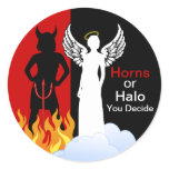 Naughty or Nice Angel Devil Stickers