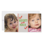 Naughty or Nice Christmas List photo cards
