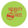 Naughty or Nice Christmas Round Sticker