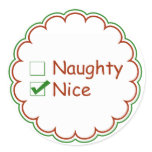 Naughty or Nice Christmas Stickers