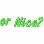 Naughty or Nice Embroidered Long Sleeve Polo Shirt embroidered shirts