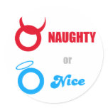 Naughty Or Nice - Emo Alternative Grunge Rock Punk stickers