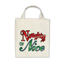 Naughty or Nice Wide Bottom Bag