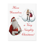 Naughty Santa - Christmas postcards