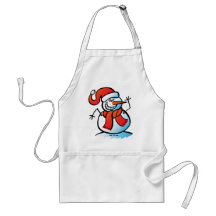 Naughty Snowman Aprons