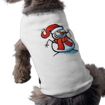 Naughty Snowman Doggie Shirt