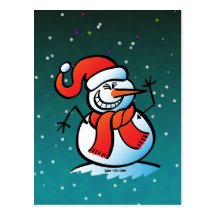 Naughty Snowman Postcard