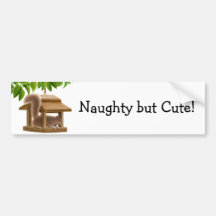 Naughty Squirrel Bumper Sticker
