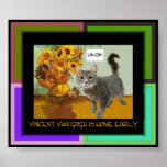 Naughty Van Gogh Cat 3 Posters