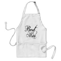 Naughy Grunge Script - Best Man Black Aprons
