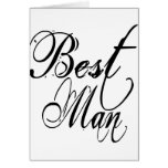 Naughy Grunge Script - Best Man Black Cards