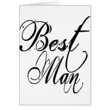 Naughy Grunge Script - Best Man Black Cards