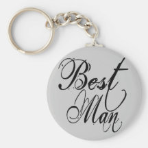 Naughy Grunge Script - Best Man Black Key Chain
