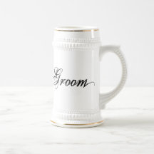 Naughy Grunge Script - Groom Black Mug