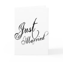 Naughy Grunge Script - Just Married Black