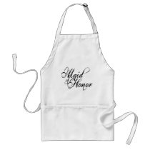 Naughy Grunge Script - Maid Of Honour Black Apron