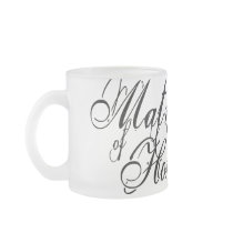 Naughy Grunge Script - Matron Of Honour Black Coffee Mug