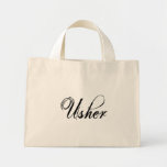 Naughy Grunge Script - Usher Black Canvas Bags