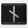 Nauthiz Rune grey Mousepad