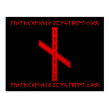 Nauthiz Rune red Postcards