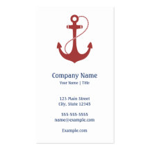 Nautical Anchor Business Card Templates