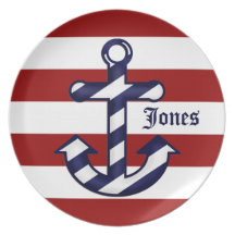 Nautical Anchor Dinner Plate