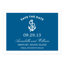 NAUTICAL ANCHOR | SAVE THE DATE POST CARD