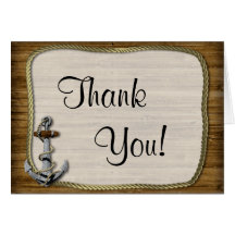 Nautical Anchor Thank You Card