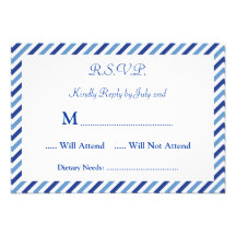 Nautical Compass RSVP Card Invitation