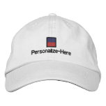 Nautical Flag "E" Personalized Boater's Hat Embroidered Baseball Cap