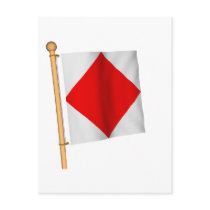 Nautical Flag 'F' Postcard