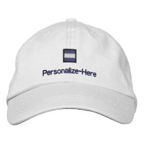 Nautical Flag "J" Personalised Boater's Hat