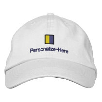 Nautical Flag "K" Personalised Boater's Hat