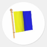 Nautical Flag 'K' Round Sticker