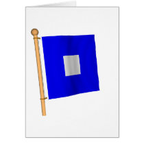 Nautical Flag 'P' Greeting Cards