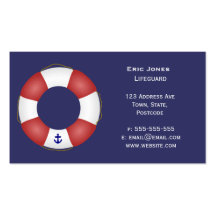 Nautical Life preserver Business Card Template