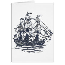 Nautical Ship Card
